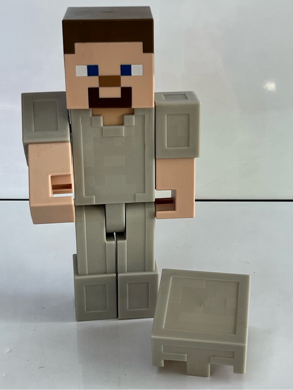 Large Minecraft Steve Iron Armor With Helmet 8.5” Action Figure Mattel 2018